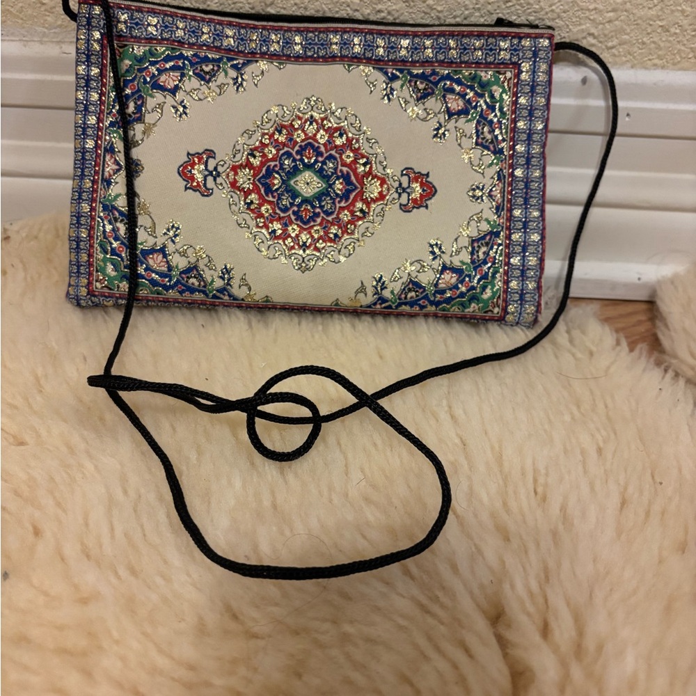 Handmade Turkish wallet with strap to hold money , phone or makeup